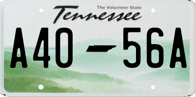 TN license plate A4056A