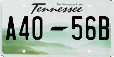TN license plate A4056B
