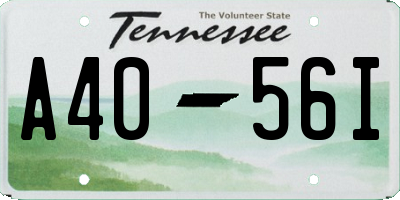 TN license plate A4056I