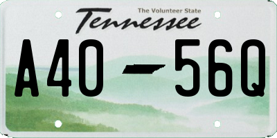 TN license plate A4056Q