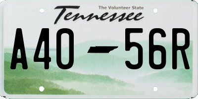 TN license plate A4056R