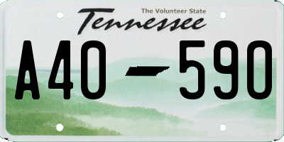 TN license plate A4059O
