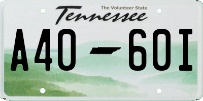 TN license plate A4060I