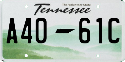 TN license plate A4061C