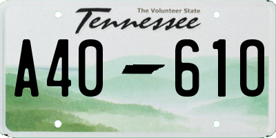 TN license plate A4061O