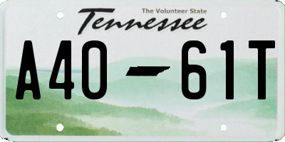 TN license plate A4061T