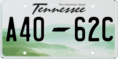 TN license plate A4062C