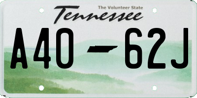 TN license plate A4062J