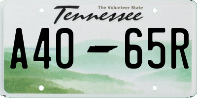 TN license plate A4065R