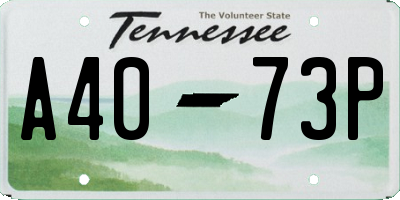 TN license plate A4073P