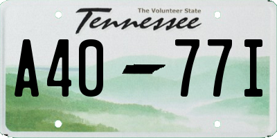 TN license plate A4077I