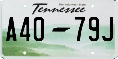 TN license plate A4079J