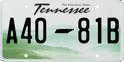 TN license plate A4081B