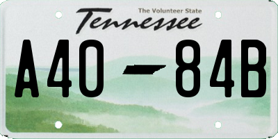TN license plate A4084B