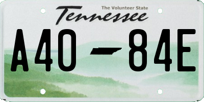 TN license plate A4084E
