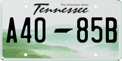 TN license plate A4085B