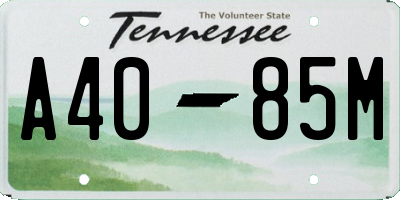 TN license plate A4085M
