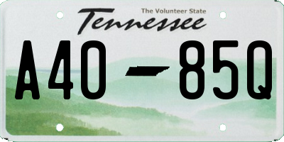 TN license plate A4085Q