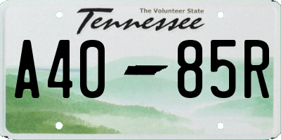 TN license plate A4085R