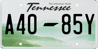 TN license plate A4085Y