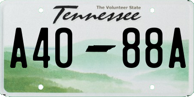 TN license plate A4088A