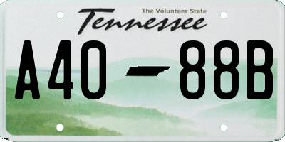 TN license plate A4088B