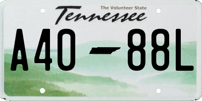 TN license plate A4088L