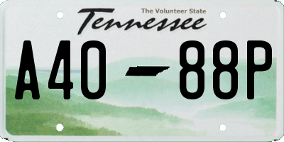TN license plate A4088P