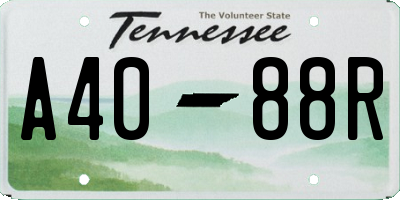 TN license plate A4088R
