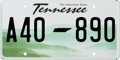 TN license plate A4089O