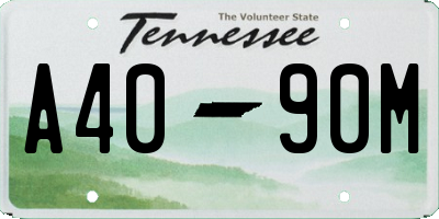 TN license plate A4090M