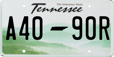 TN license plate A4090R