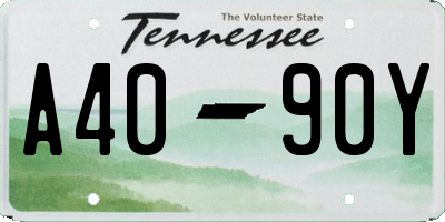 TN license plate A4090Y