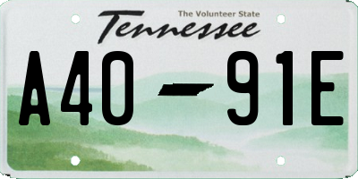TN license plate A4091E