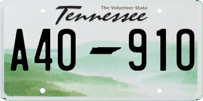 TN license plate A4091O