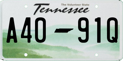 TN license plate A4091Q