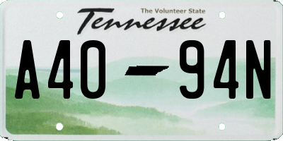 TN license plate A4094N