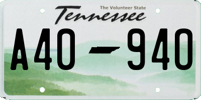TN license plate A4094O