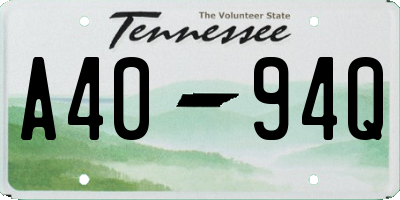 TN license plate A4094Q
