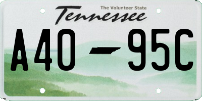 TN license plate A4095C