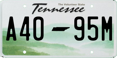 TN license plate A4095M