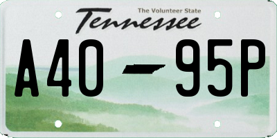 TN license plate A4095P
