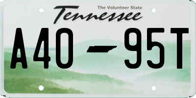 TN license plate A4095T