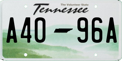 TN license plate A4096A
