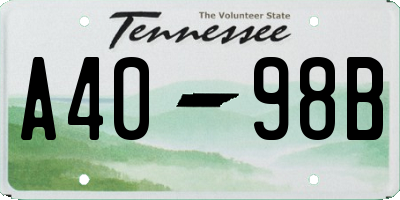 TN license plate A4098B