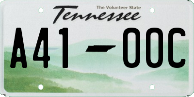 TN license plate A4100C