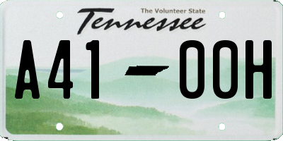 TN license plate A4100H