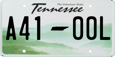 TN license plate A4100L
