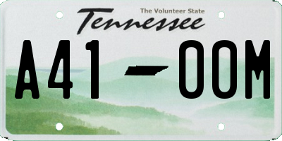 TN license plate A4100M
