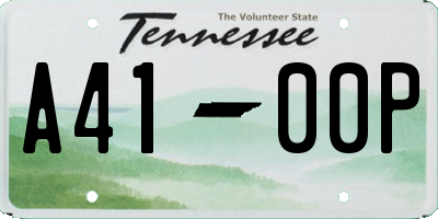 TN license plate A4100P